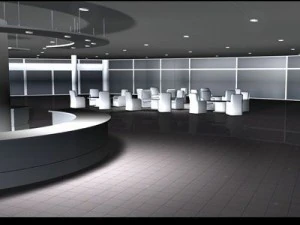 interior de concession&aacute;ria de autom&oacute;veis Modelo 3D