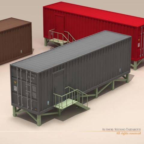 container office 3D Model .c4d .max .obj .3ds .fbx .stl .blend 