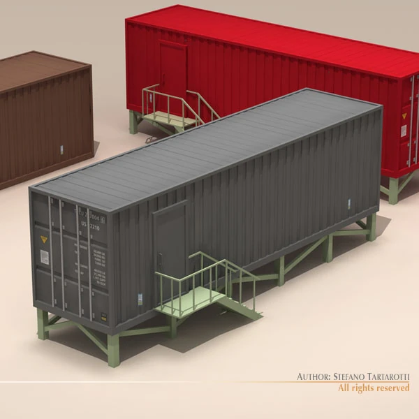container office 3D Model .c4d .max .obj .3ds .fbx .stl .blend 
