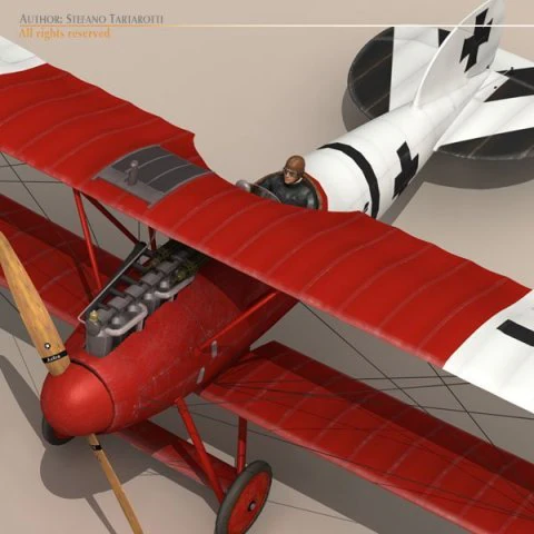 albatros dva jasta 18 3D Model .c4d .max .obj .3ds .fbx .stl .blend 