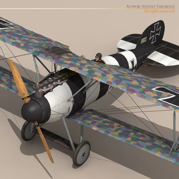 albatros d va jasta 26 3D Model .c4d .max .obj .3ds .fbx .stl .blend