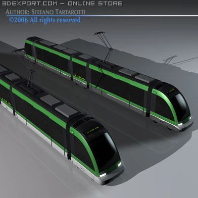 tramway 3D Model .c4d .max .obj .3ds .fbx .stl .blend 