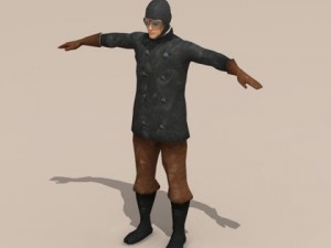 wwi pilot 3D 모델