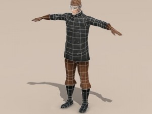 wwi pilot 3D 모델