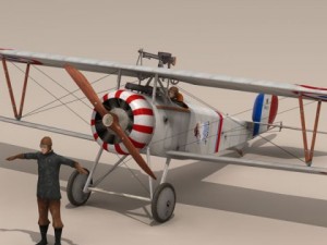 nieuport 17 lafayette escadrille Modello 3D