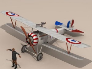 nieuport 17 lafayette escadrille Modello 3D