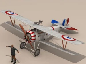 nieuport 17 lafayette escadrille 3D Model