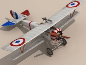 nieuport 17 lafayette escadrille 3D Model