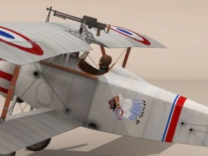 nieuport 17 lafayette escadrille 3D Model