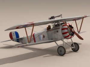 nieuport 17 lafayette escadrille Modello 3D