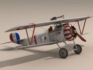 nieuport 17 lafayette escadrille 3D Model