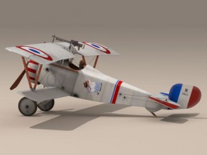 nieuport 17 lafayette escadrille Modello 3D