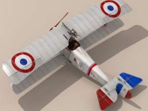 nieuport 17 lafayette escadrille Modello 3D