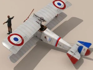 nieuport 17 lafayette escadrille 3D Model