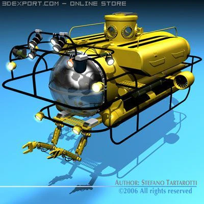 submersible 3D Model .c4d .max .obj .3ds .fbx .stl .blend