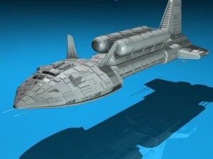 spaceship 3 3D Model