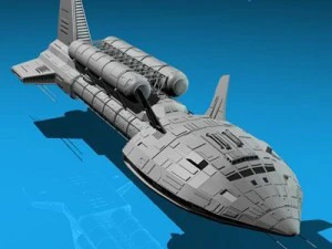 spaceship 3 3D Model
