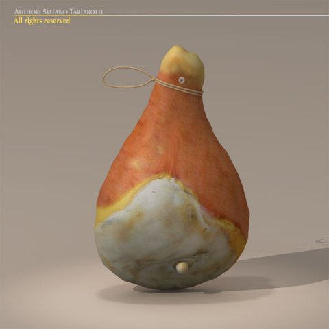 prosciutto 3D Model .c4d .max .obj .3ds .fbx .stl .blend 