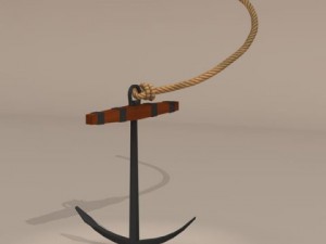 sailing vessel anchor 3D-Modell
