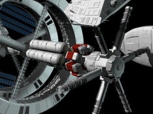 space station with spaceships 3D Модель