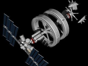 space station with spaceships 3D Модель