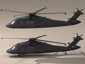 mh60 stealth blackhawk 3D Model
