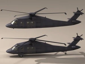 mh60 стелс блэкхок 3D Модель