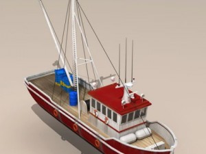 fishing boat Modèle 3D