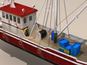 fishing boat Modèle 3D