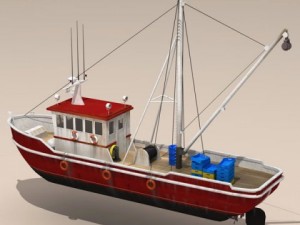 fishing boat Modèle 3D