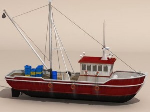 fishing boat Modèle 3D
