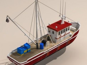 fishing boat Modèle 3D