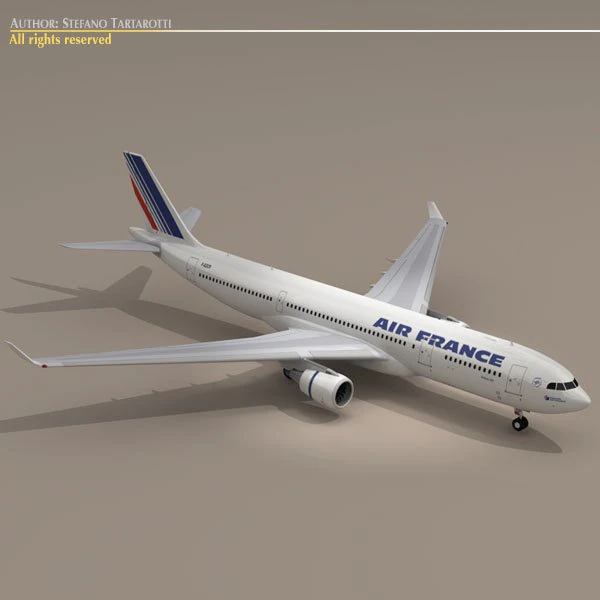 airbus a330200 ar fran&ccedil;a Modelo 3D .c4d .max .obj .3ds .fbx .stl .blend 