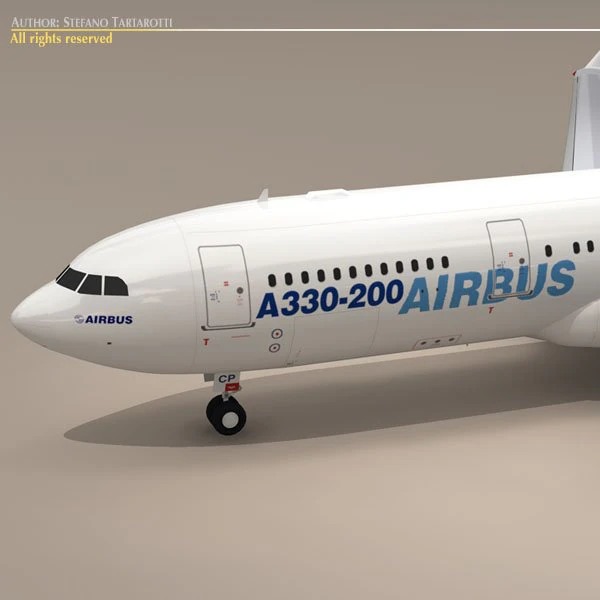 airbus a330200 3D Model .c4d .max .obj .3ds .fbx .stl .blend 