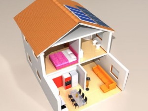 house cutaway two floor 3Dモデル