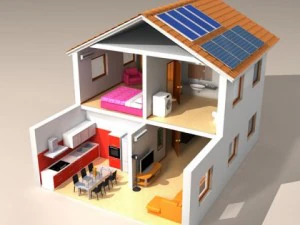 house cutaway two floor 3D Model