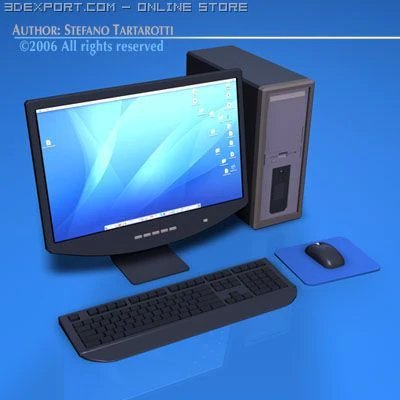 computer2 3D Model .c4d .max .obj .3ds .fbx .stl .blend 
