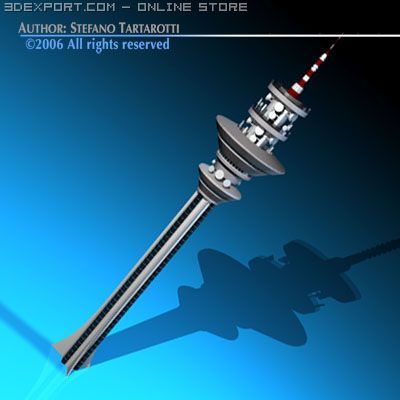 communications tower Modelo 3D .c4d .max .obj .3ds .fbx .stl .blend 
