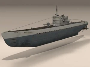 type ix uboat submarine 3D Model