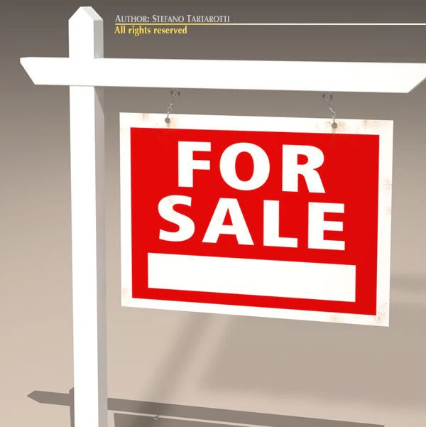 for sale notice 3D Model .c4d .max .obj .3ds .fbx .stl .blend 