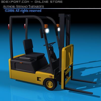 forklift 3D Model .c4d .max .obj .3ds .fbx .stl .blend 
