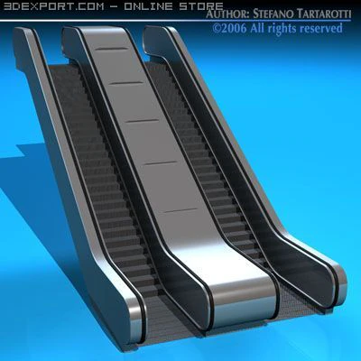 ескалатори 3D Модель .c4d .max .obj .3ds .fbx .stl .blend 
