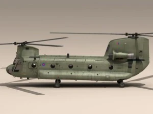 helicóptero raf ch47 Modelo 3D