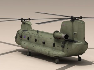 ch47 raf helicopter Modelo 3D