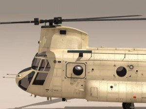 ch47 eaf helicopter 3D Model