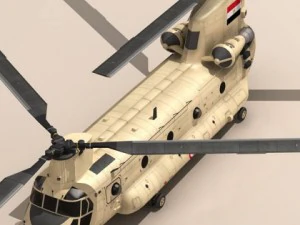 ch47 eaf helicopter 3D Model