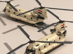 ch47 eaf helicopter 3D Model