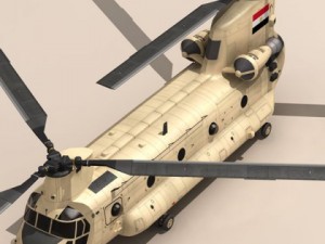 ch47 eaf helicopter 3D Model