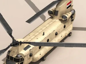 ch47 eaf helicopter 3D Model