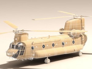 ch47 eaf helicopter 3D Model